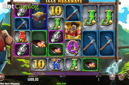 Οθόνη2. Gold Mine Mania Megaways Κουλοχέρης 