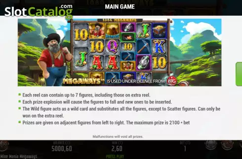 Οθόνη7. Gold Mine Mania Megaways Κουλοχέρης 