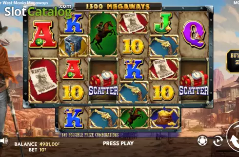 Οθόνη2. Far West Mania Megaways Κουλοχέρης