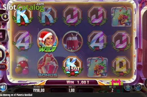 Οθόνη3. Sonia Monroy en el Planeta Navidad Κουλοχέρης
