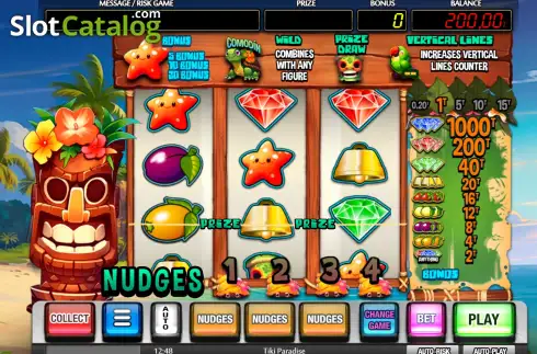Οθόνη2. Tiki Paradise (MGA Games) Κουλοχέρης