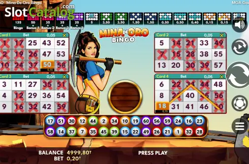 Οθόνη3. Mina de Oro Bingo Κουλοχέρης
