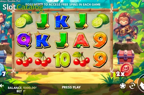 Οθόνη2. Monkeys Double Pot Κουλοχέρης