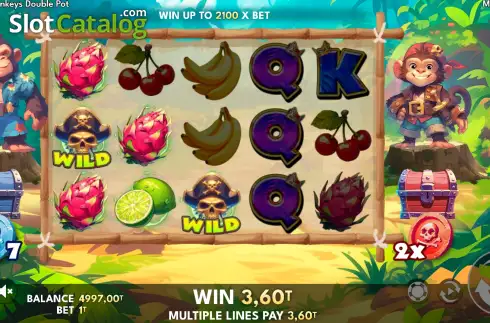Οθόνη3. Monkeys Double Pot Κουλοχέρης
