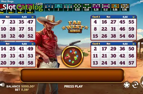 Οθόνη2. Far West Bingo Κουλοχέρης