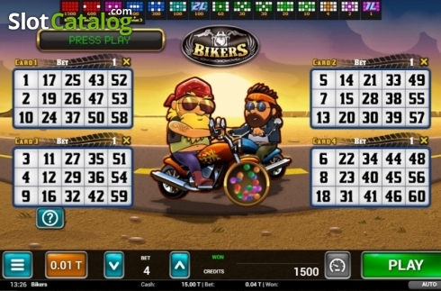 Οθόνη2. Bikers Bingo Κουλοχέρης