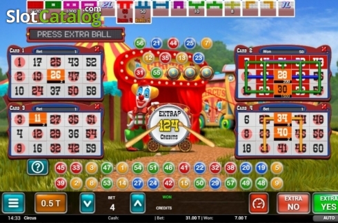 Οθόνη3. Circus Bingo Κουλοχέρης 