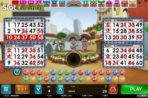 Οθόνη3. Mariachis Bingo Κουλοχέρης
