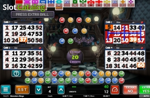 Οθόνη3. Monsters Bingo Κουλοχέρης