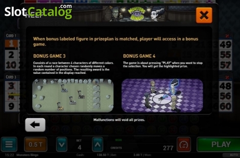 Οθόνη6. Monsters Bingo Κουλοχέρης