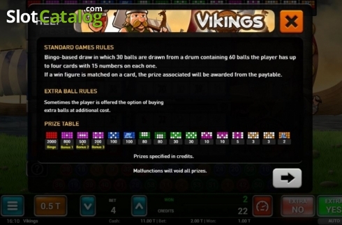 Οθόνη4. Vikings Bingo Κουλοχέρης