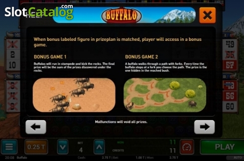 Οθόνη5. Buffalo Bingo Κουλοχέρης 