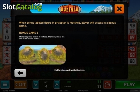Οθόνη6. Buffalo Bingo Κουλοχέρης 