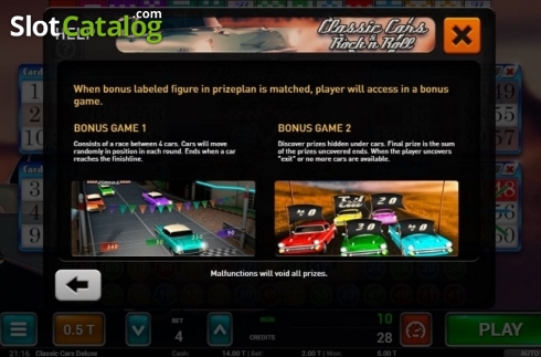 Οθόνη5. Classic Cars Bingo Κουλοχέρης