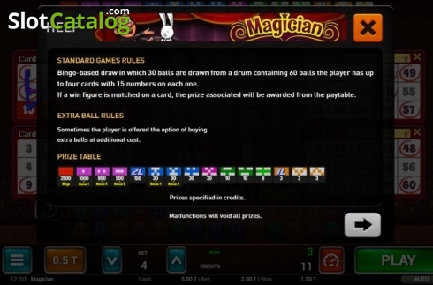 Οθόνη4. Magician Bingo Κουλοχέρης