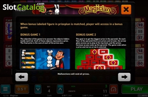 Οθόνη5. Magician Bingo Κουλοχέρης