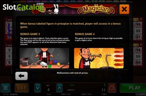 Οθόνη6. Magician Bingo Κουλοχέρης
