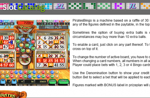 Οθόνη4. Pirates Bingo (MGA Games) Κουλοχέρης