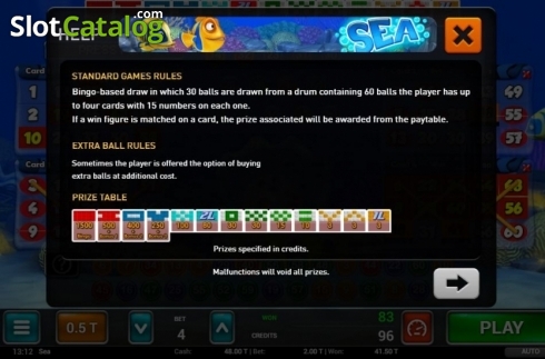 Οθόνη4. Sea Bingo Κουλοχέρης