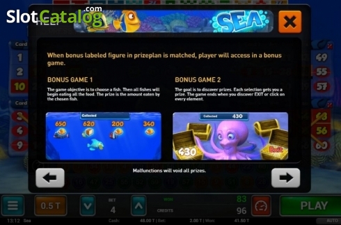 Οθόνη5. Sea Bingo Κουλοχέρης