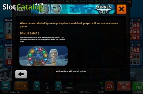 Οθόνη6. Sunken City Bingo Κουλοχέρης