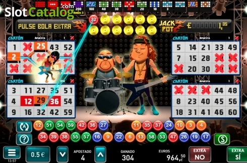 Οθόνη2. Rock Live Bingo Κουλοχέρης