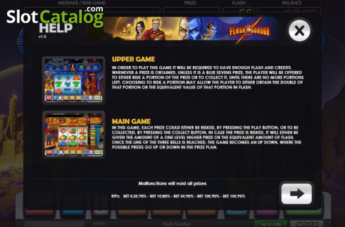 Οθόνη9. Flash Gordon (MGA Games) Κουλοχέρης