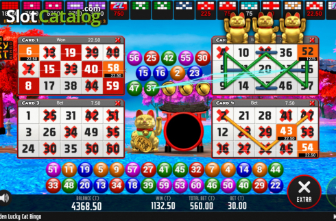 Οθόνη6. Golden Lucky Cat Bingo Κουλοχέρης 