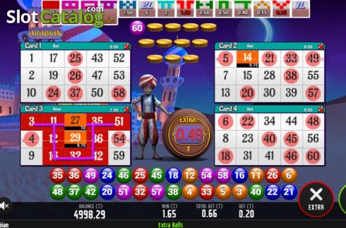 Οθόνη4. Arabian Bingo Κουλοχέρης