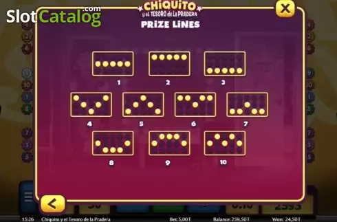 Οθόνη5. Chiquito y el tesoro de la pradera Κουλοχέρης 