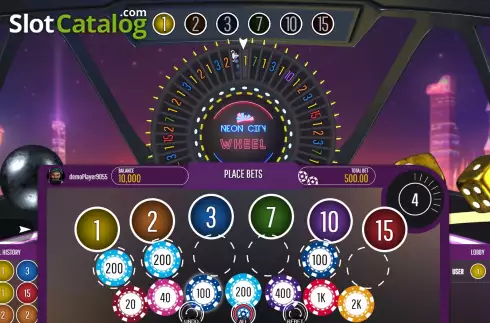 Οθόνη3. Neon City Wheel Κουλοχέρης