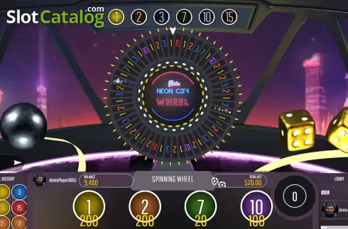 Οθόνη4. Neon City Wheel Κουλοχέρης