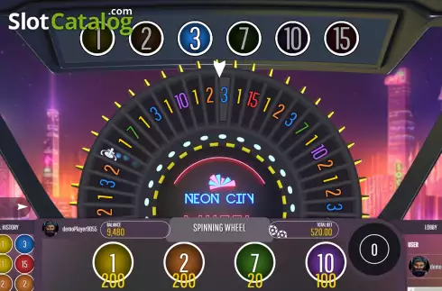 Οθόνη5. Neon City Wheel Κουλοχέρης