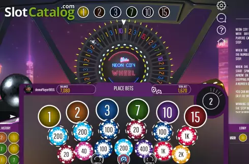 Οθόνη8. Neon City Wheel Κουλοχέρης