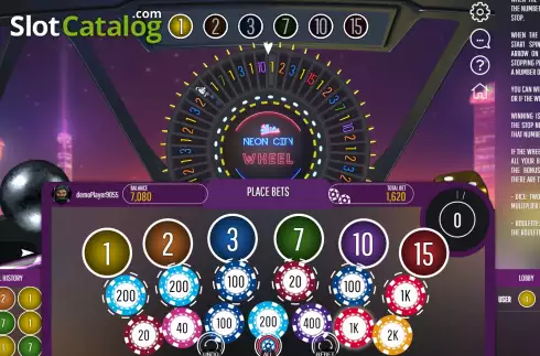 Οθόνη9. Neon City Wheel Κουλοχέρης