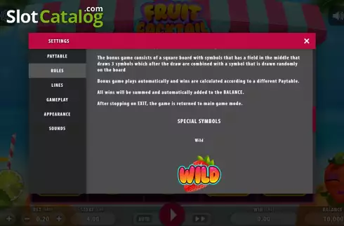 Οθόνη9. Fruit Cocktail (Macaw Gaming) Κουλοχέρης