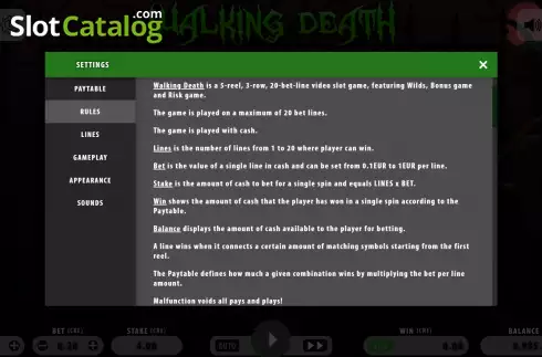 Οθόνη9. Walking death (Macaw Gaming) Κουλοχέρης