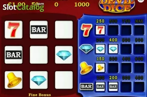 Οθόνη5. Devil Dice Κουλοχέρης