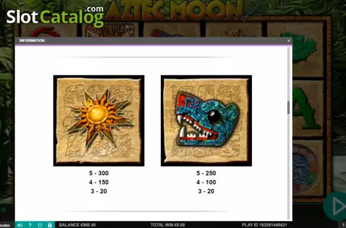 Οθόνη9. Aztec Moon Κουλοχέρης