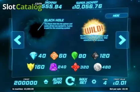 Οθόνη2. Space Gems (Magnet Gaming) Κουλοχέρης