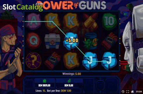 Οθόνη3. Power of Guns Κουλοχέρης