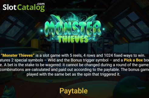 Οθόνη7. Monster Thieves Κουλοχέρης 