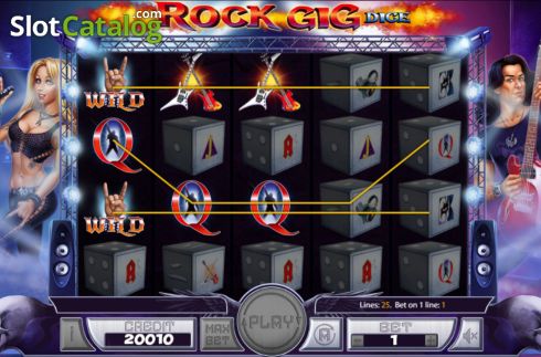 Οθόνη3. Rock Gig Dice Κουλοχέρης