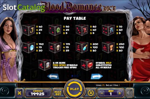 Οθόνη7. Blood Romance Dice Κουλοχέρης