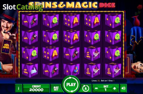 Οθόνη2. Spins and Magic Dice Κουλοχέρης 