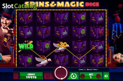 Οθόνη3. Spins and Magic Dice Κουλοχέρης 