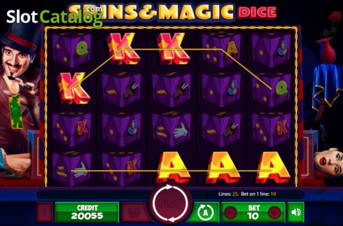 Οθόνη4. Spins and Magic Dice Κουλοχέρης 