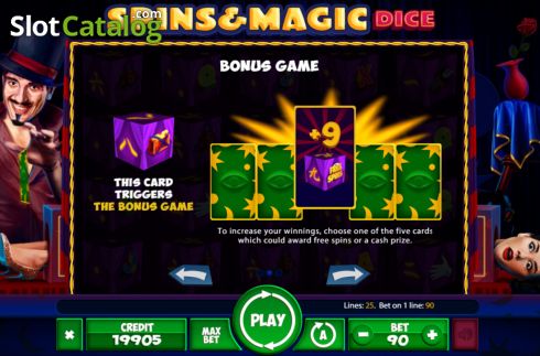 Οθόνη6. Spins and Magic Dice Κουλοχέρης 