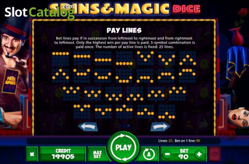 Οθόνη8. Spins and Magic Dice Κουλοχέρης 