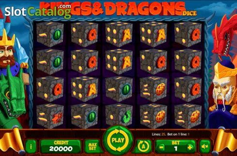 Οθόνη2. Kings and Dragons Dice Κουλοχέρης 